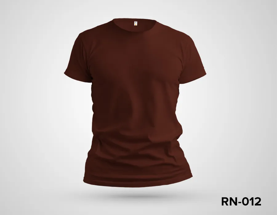 Brown Round Neck Tshirt Printing Dubai