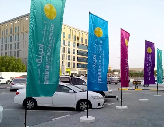 L-Shape Flags Dubai