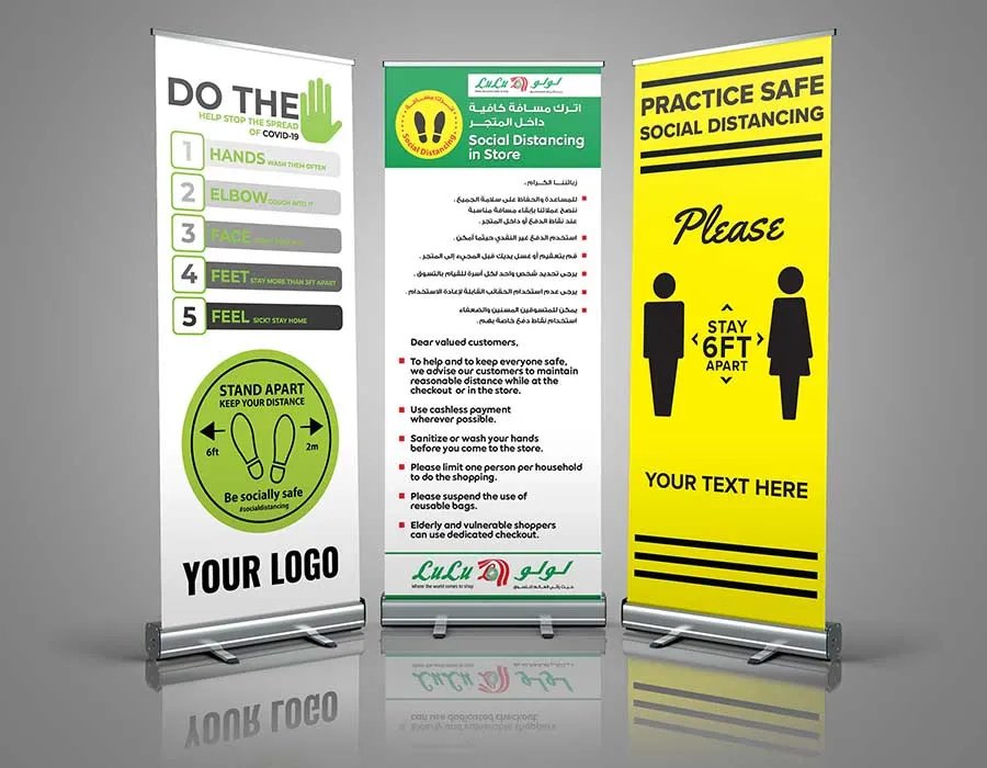 Social Distancing Rollup Banner Dubai