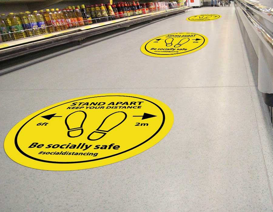 Store Social Distancing Floor Sticker Dubai